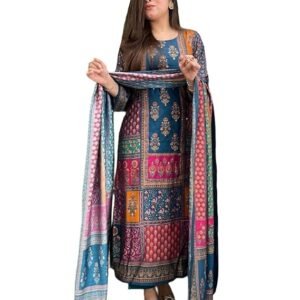 Women’s Viscose Rayon Straight Kurta Pant Dupatta Set | Stylish Kurti Set for Women | Cotton Kurta Set with Dupatta Ethnic Dress | Festive Kurta Set